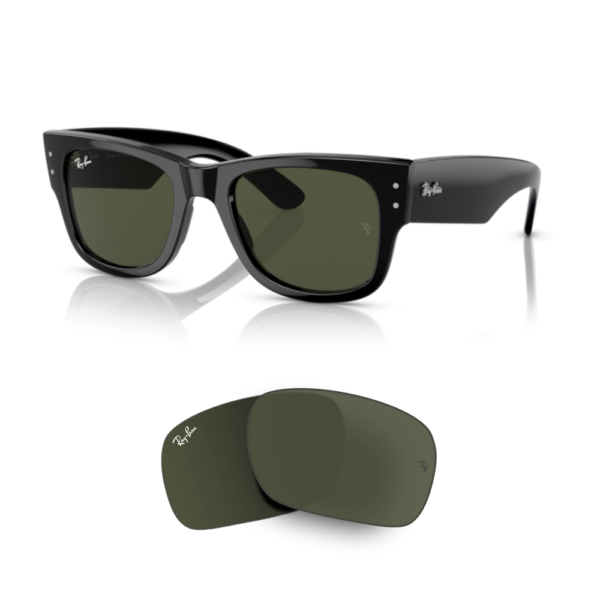 Lentes de reposição originais Ray-Ban RB0840S Mega Wayfarer