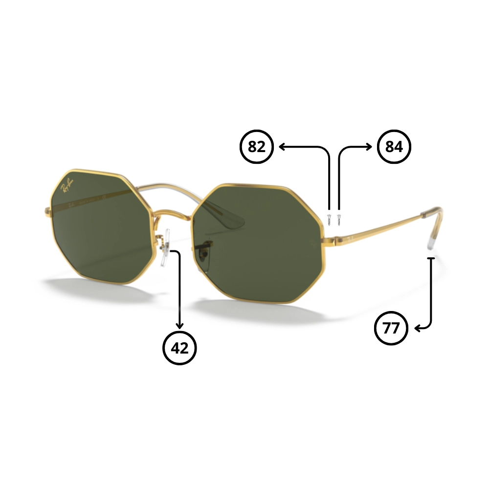 Peças de reposição Ray-Ban 1972 Octagon Originais