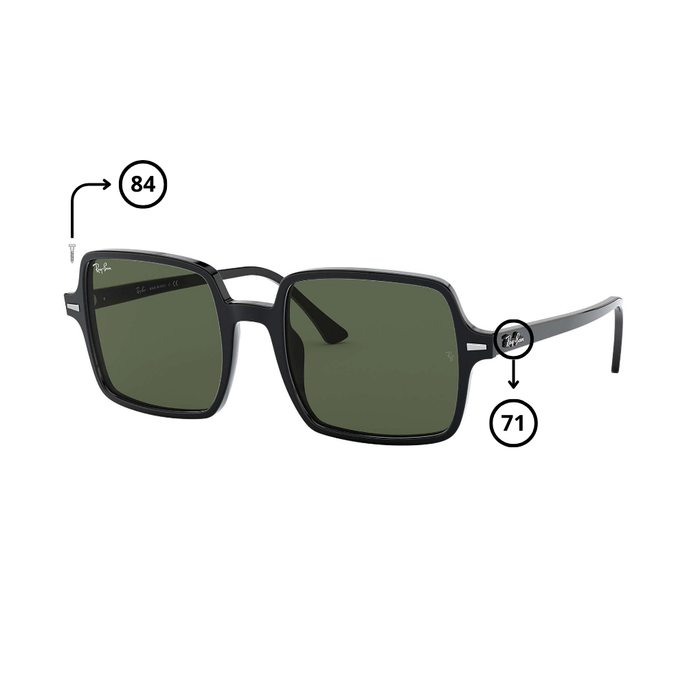Peças de reposição Ray-Ban 1973 SQUARE II Originais