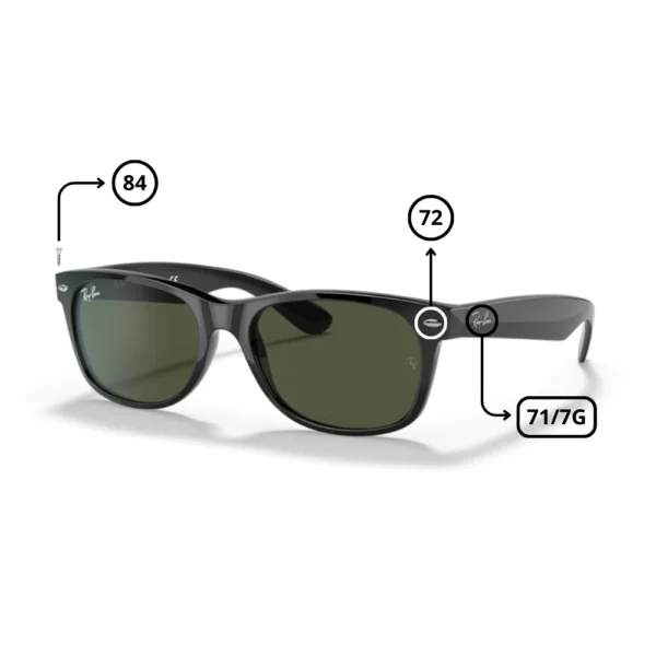 Peças de reposição Ray-Ban 2132 New Wayfarer