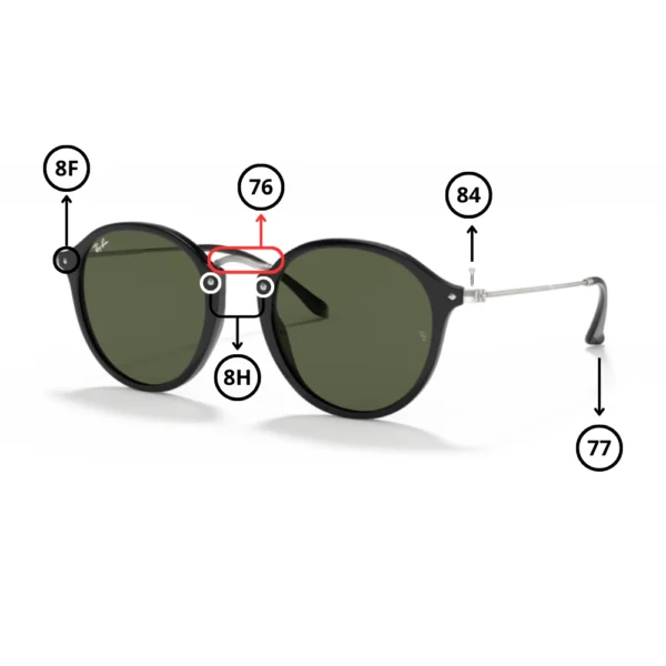 Peças de reposição Ray-Ban 2447