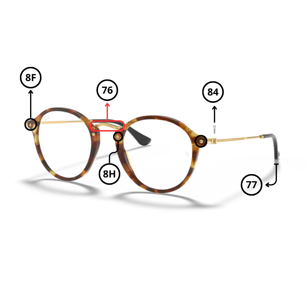 Peças de reposição Ray-Ban 2447V ROUND Originais