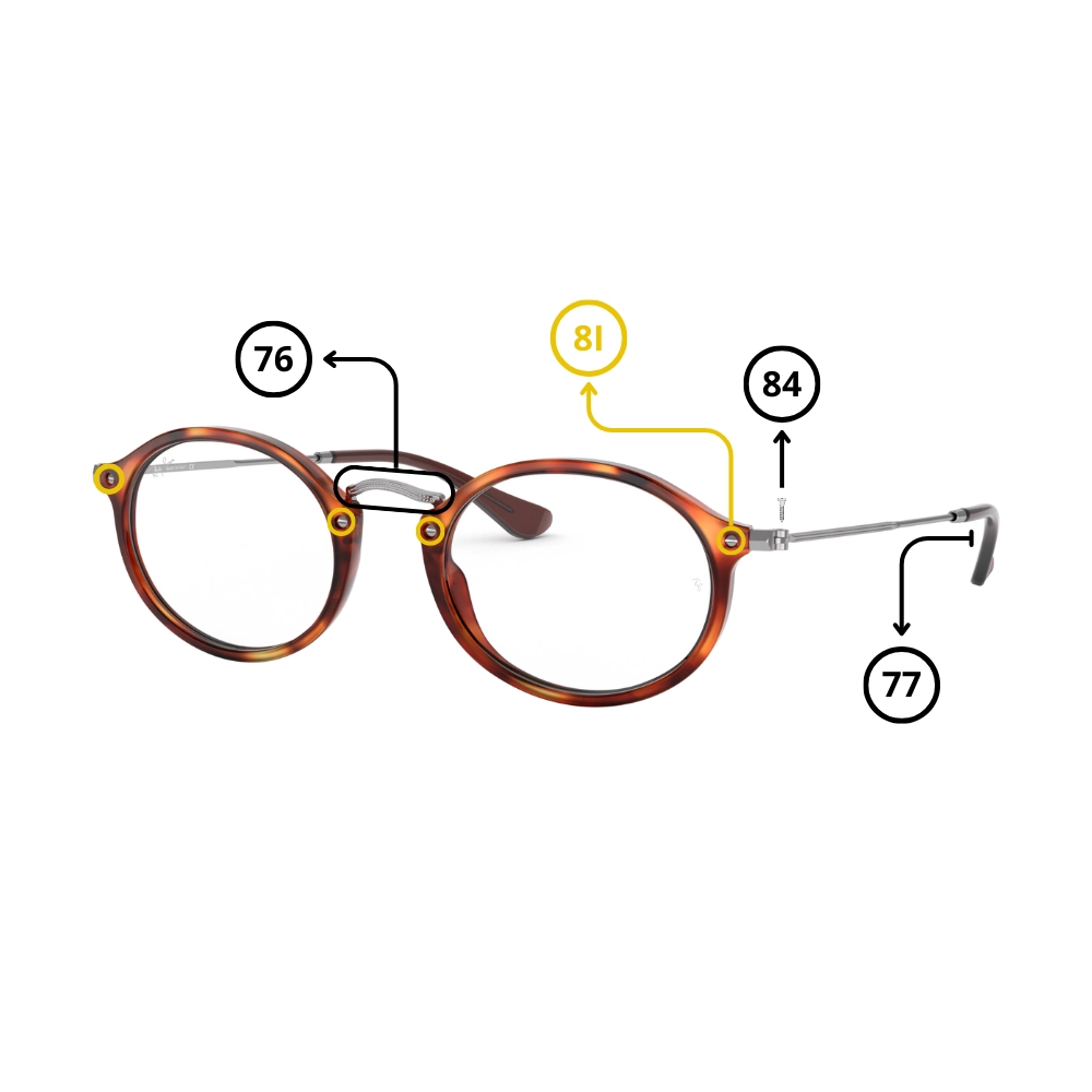 Peças de reposição Ray-Ban 2547V Originais