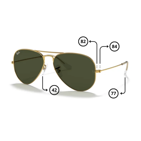 Peças de reposição Ray-Ban 3025 Aviator Large Metal