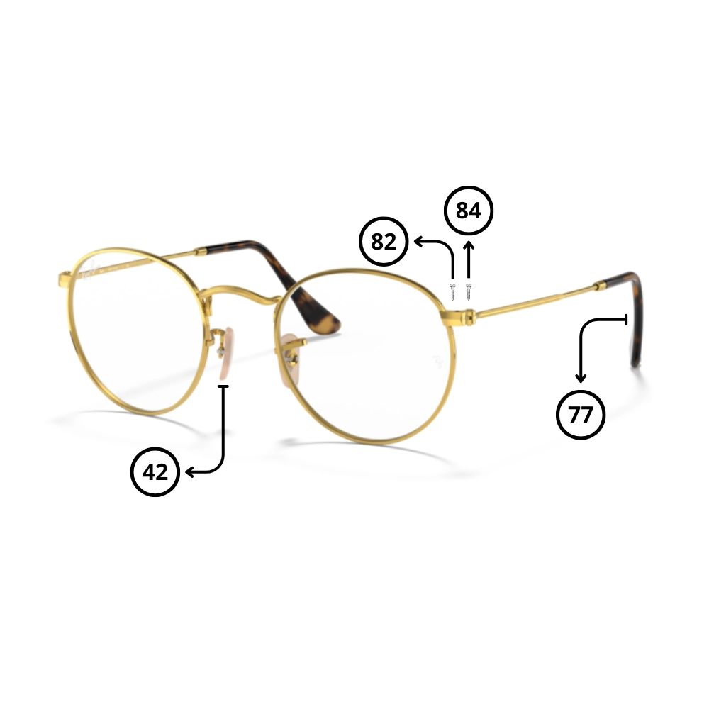 Peças de reposição Ray-Ban 3447V ROUND METAL Originais