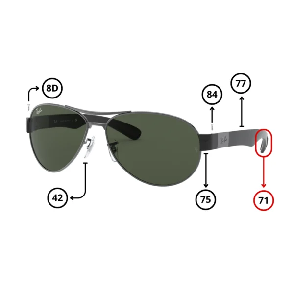 Peças de reposição Ray-Ban 3509 Originais