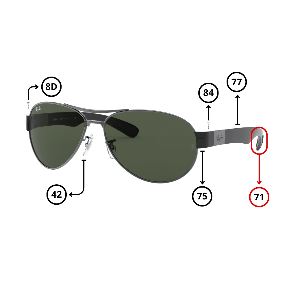 Peças de reposição Ray-Ban 3509 Originais