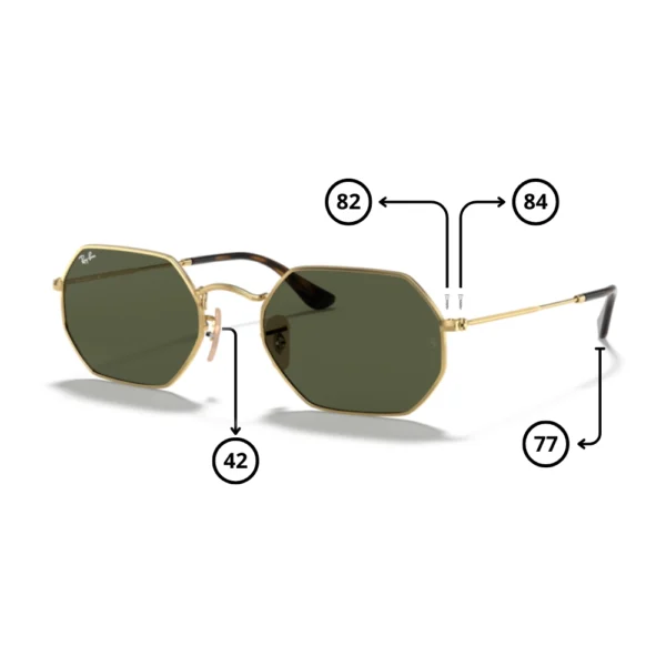 Peças de reposição Ray-Ban 3556N OCTAGONAL Originais