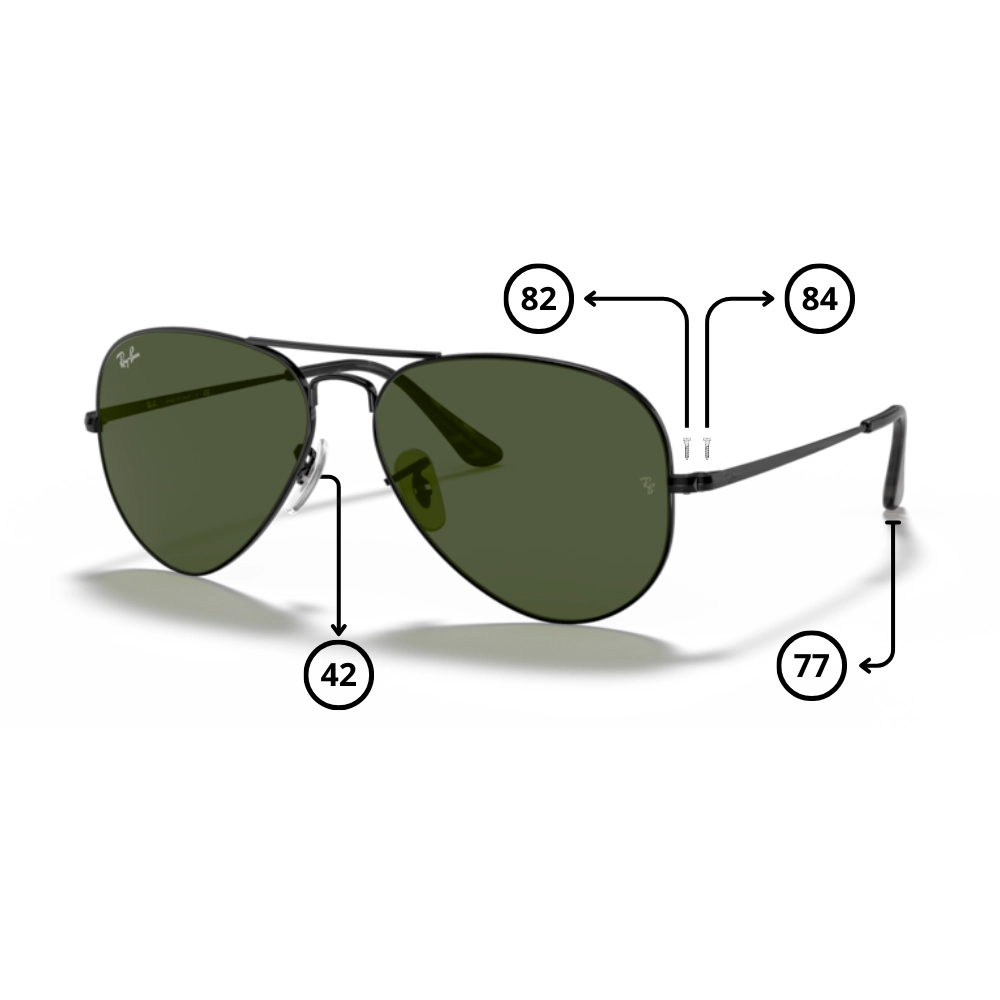 Peças de reposição Ray-Ban 3689 AVIATOR METAL II Originais