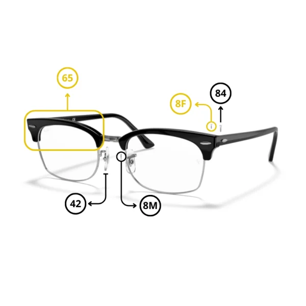Peças de reposição Ray-Ban 3916V CLUBMASTER SQUARE Originais