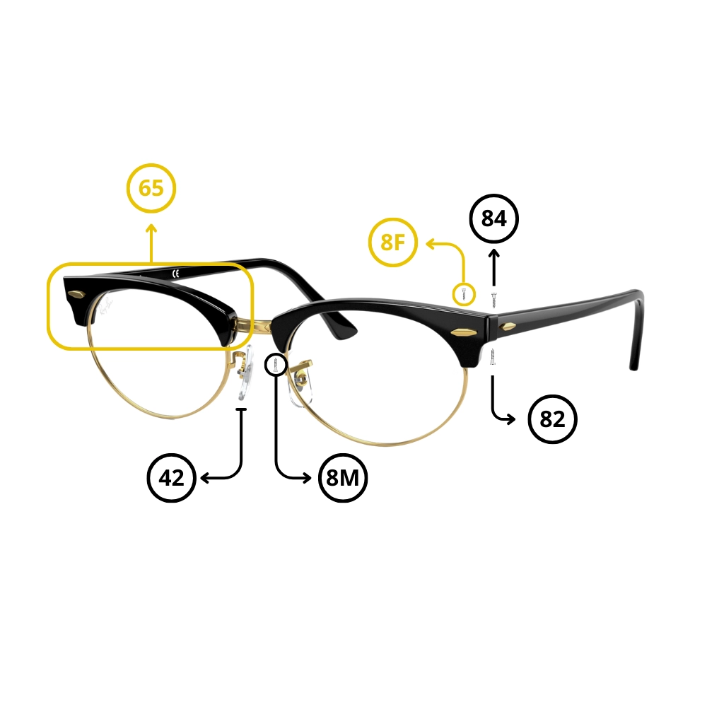 Peças de reposição Ray-Ban 3946V CLUBMASTER OVAL Originais