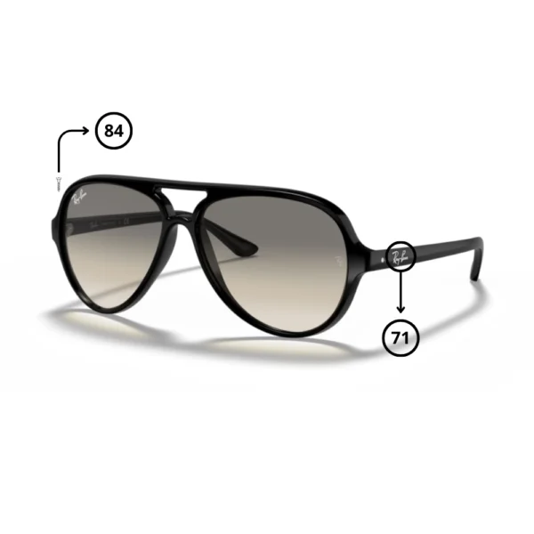 Peças de reposição Ray-Ban 4125 CATS 5000 Originais