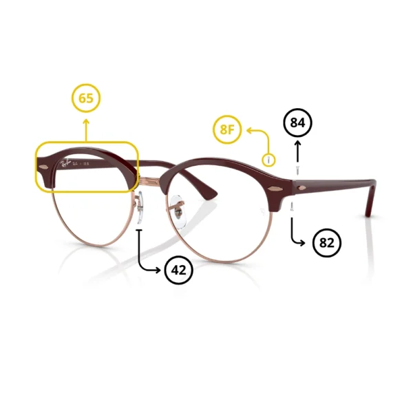 Peças de reposição Ray-Ban 4246V CLUBROUND Originais