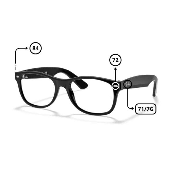 Peças de reposição Ray-Ban 5184 NEW WAYFARER Originais