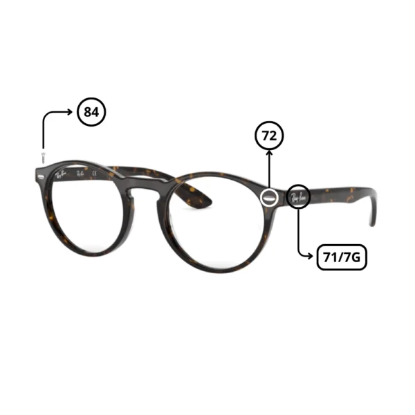 Peças de reposição Ray-Ban 5283 Originais