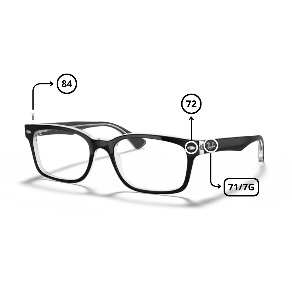 Peças de reposição Ray-Ban 5286 Originais