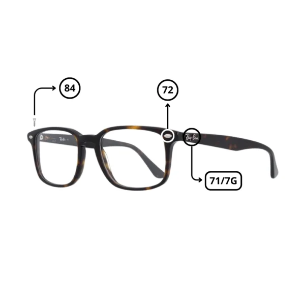 Peças de reposição Ray-Ban 5353 Originais
