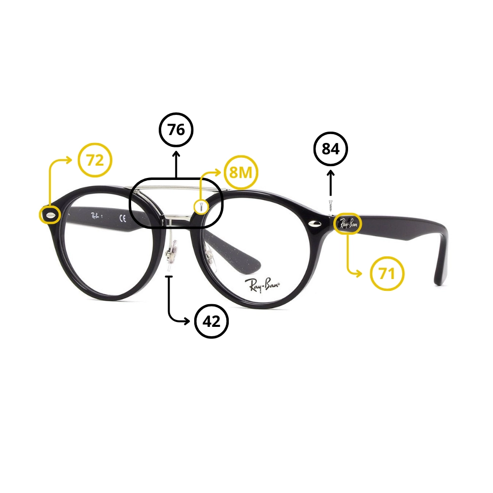 Peças de reposição Ray-Ban 5354 Originais