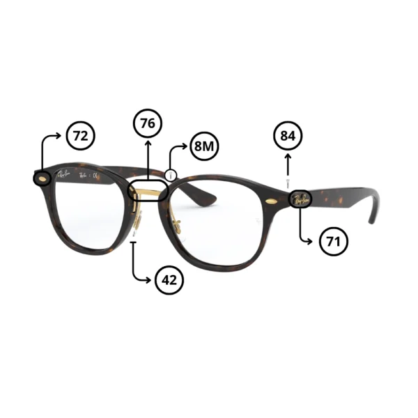 Peças de reposição Ray-Ban 5355 Originais