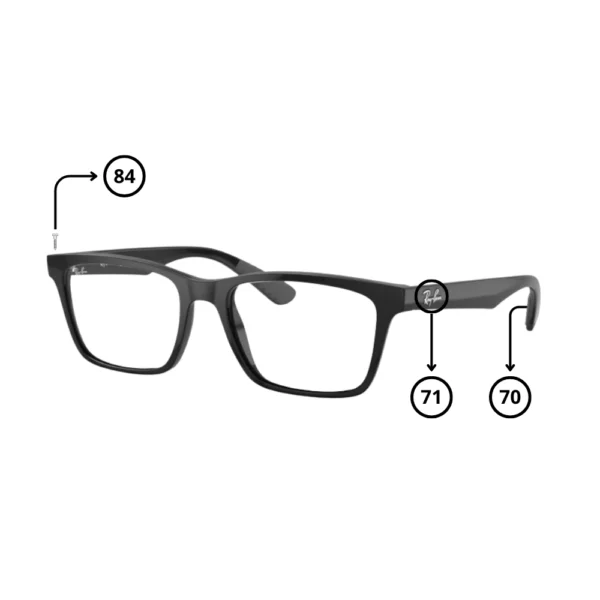 Peças de reposição Ray-Ban 7025 Originais