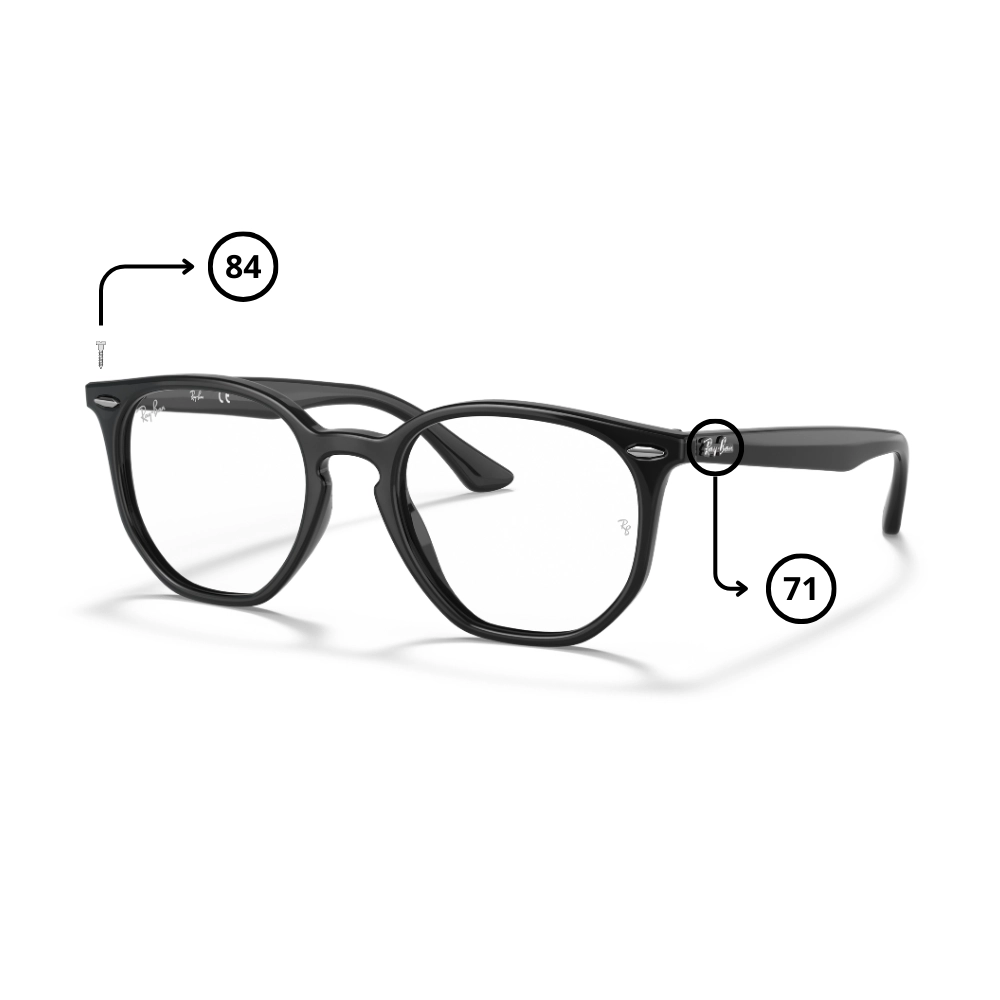 Peças de reposição Ray-Ban 7151 HEXAGONAL Originais