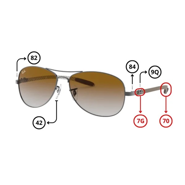 Peças de reposição Ray-Ban 8301