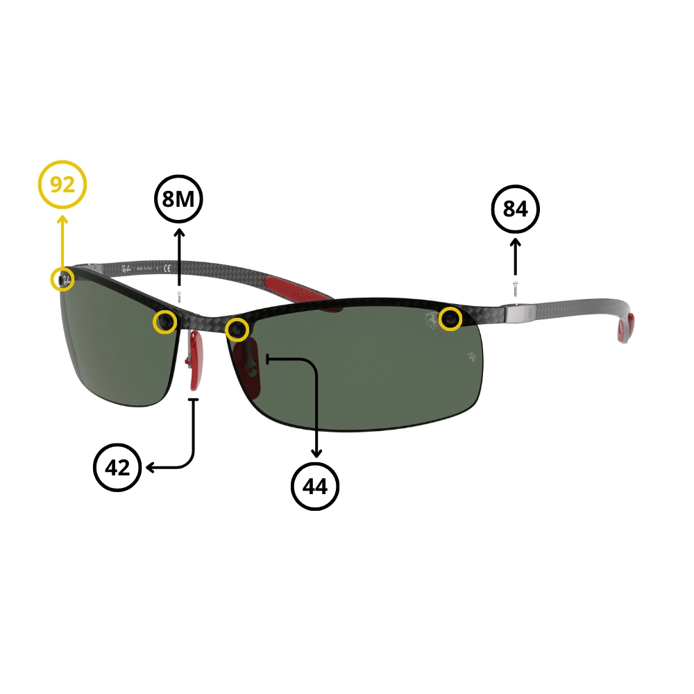 Peças de reposição Ray-Ban 8305M Originais