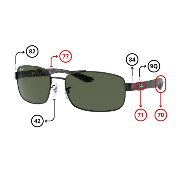 Peças de reposição Ray-Ban 8316