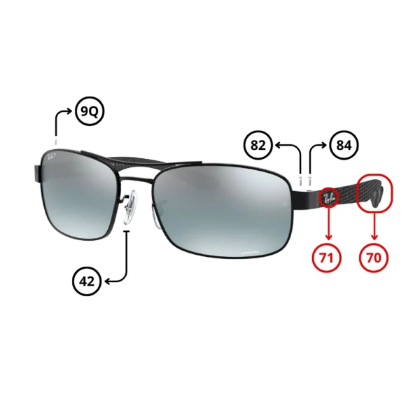 Peças de reposição Ray-Ban 8318CH Originais