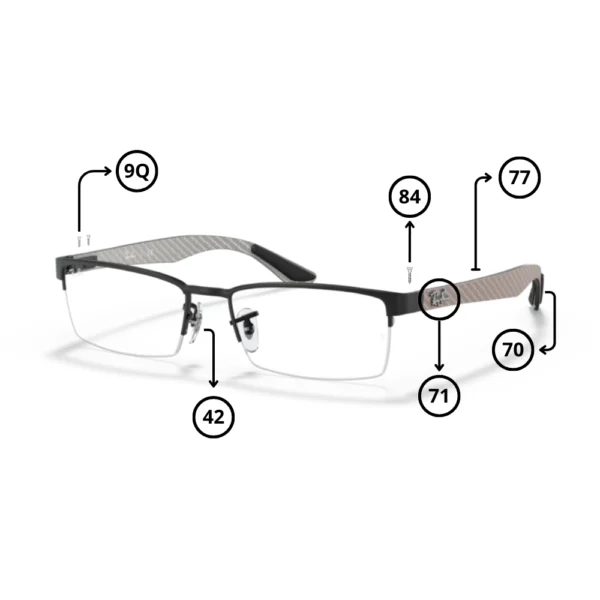 Peças de reposição Ray-Ban 8412 Originais