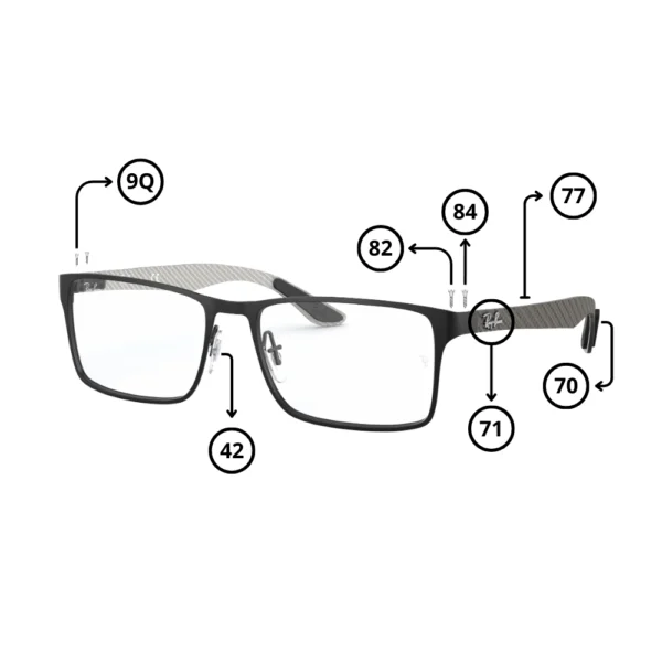 Peças de reposição Ray-Ban 8415 Originais
