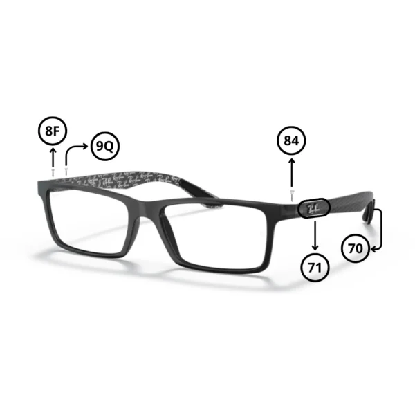 Peças de reposição Ray-Ban 8901 Originais
