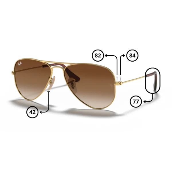 Peças de reposição Ray-Ban Junior 9506S JUNIOR AVIATOR Originais