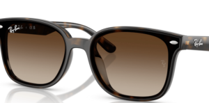 Lentes originais Ray-Ban RB4340 Wayfarer, cor M2 · Polarizado castanho degradé · plástico