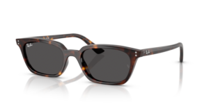 Lentes originais Ray-Ban RB4456 Zaya, cor 87 · Cinzento escuro · plástico