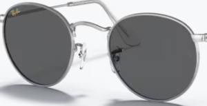 Lentes originais Ray-Ban RB3447 Round Metal, cor B1 · Cinzento escuro