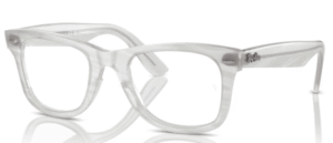 Ray-Ban RX4340V WAYFARER EASE, cor 8382 · Fotocromático listrado azul claro