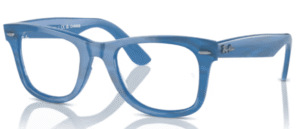 Ray-Ban RX4340V WAYFARER EASE, cor 8384 · Fotocromático listrado azul
