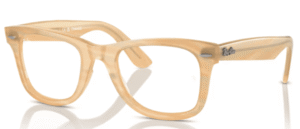 Ray-Ban RX4340V WAYFARER EASE, cor 8383 · Fotocromático listrado castanho