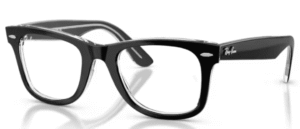 Ray-Ban RX4340V WAYFARER EASE, cor 2034 · Preto sobre transparente