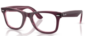 Ray-Ban RX4340V WAYFARER EASE, cor 8364 · Violeta sobre transparente rosa