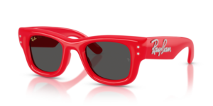 Ray-Ban 4940B - WAYFARER PUFFER, cor 686187 · Vermelho & strass