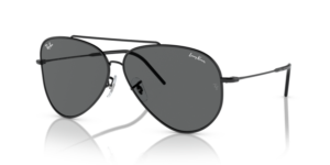 Ray-Ban R0101S AVIATOR REVERSE, cor 002/GR · Preto