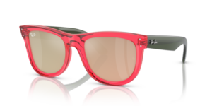 Ray-Ban R0502S WAYFARER REVERSE, cor 67132O · Transparente vermelho