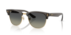 Ray-Ban R0504S CLUBMASTER REVERSE, cor 682911 · Transparente cinzento escuro sobre dourado