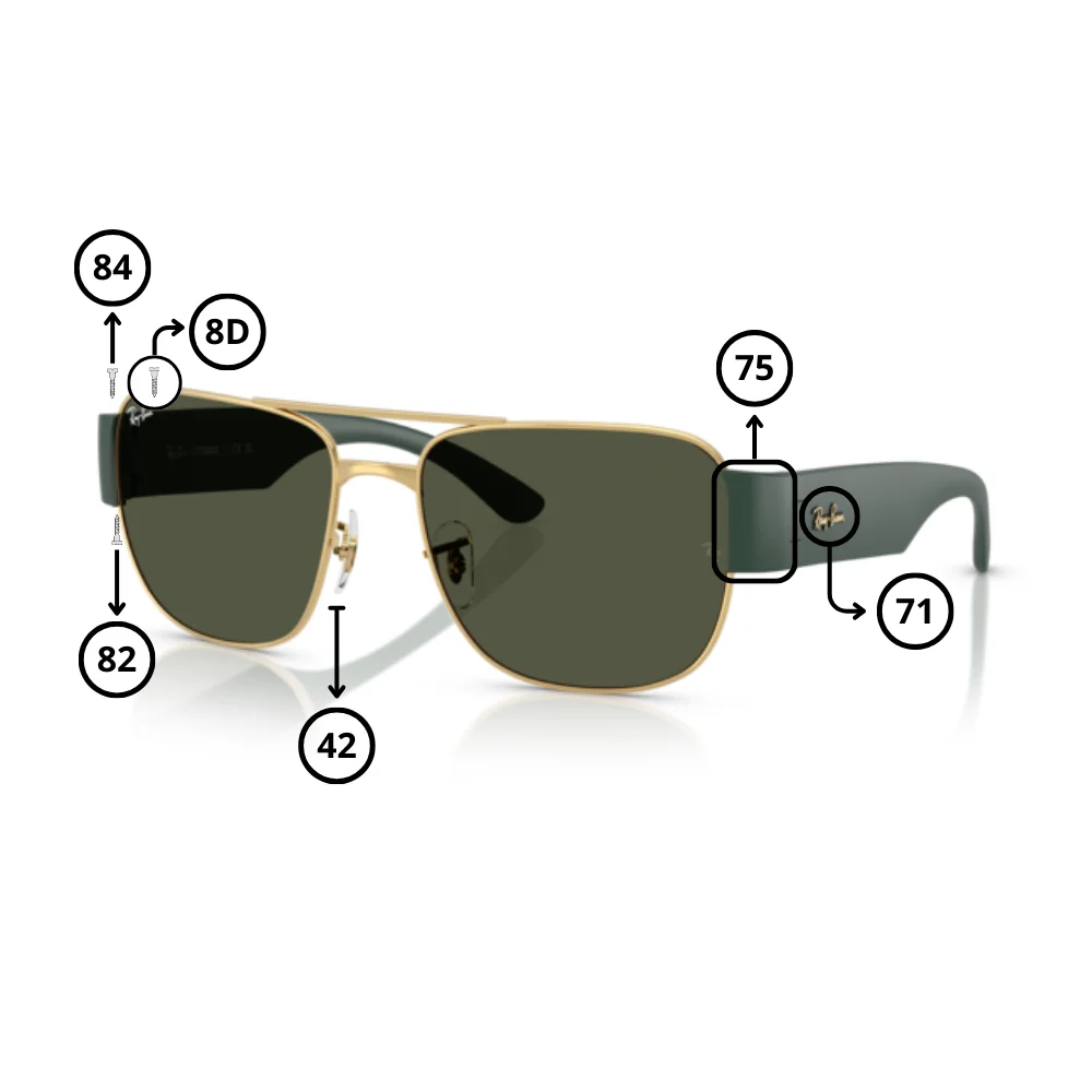Peças de reposição Ray-Ban RB3756 Originais