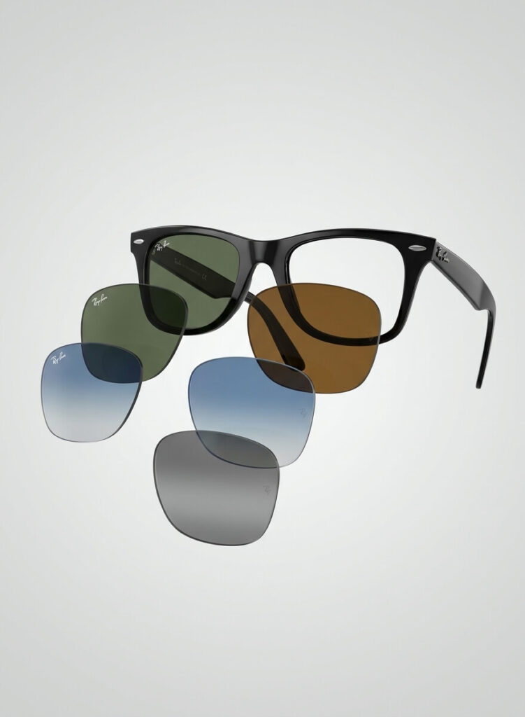 Lentes originais Ray-Ban 4195 Wayfarer Liteforce | Reposição