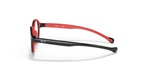 Hastes originais Ray-Ban RB9075V, cor 3876 · Preto sobre vermelho