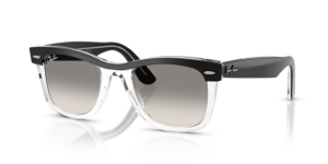 Lentes originais Ray-Ban RB2240 Wayfarer, cor 32 · Transparente degradé cinzento