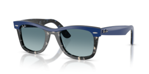 Lentes originais Ray-Ban RB2240 Wayfarer, cor 3M · Azul degradé cinzento